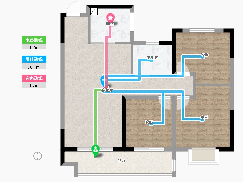 江苏省-连云港市-港利·上城-86.40-户型库-动静线