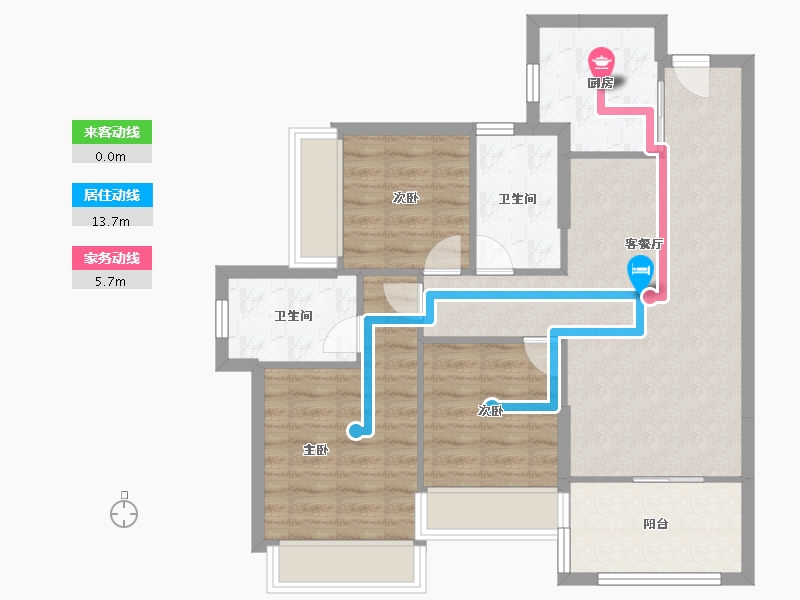 广东省-深圳市-和成金竹-79.20-户型库-动静线