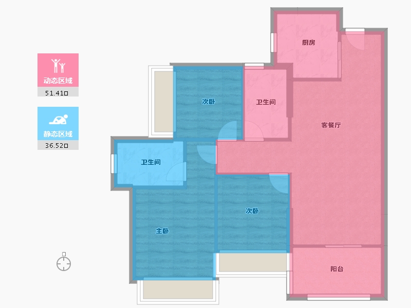 广东省-深圳市-和成金竹-79.20-户型库-动静分区