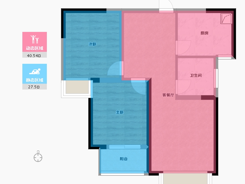 河南省-郑州市-雅美新居-60.00-户型库-动静分区