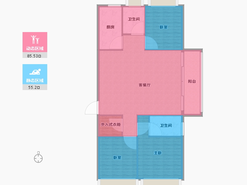 湖北省-武汉市-长投保利汉口印-131.21-户型库-动静分区