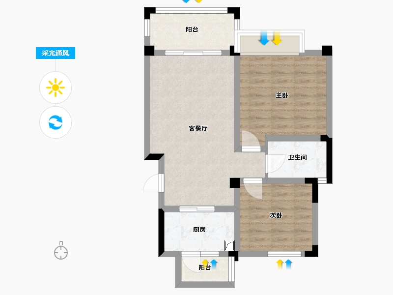 四川省-德阳市-凯州国际-78.00-户型库-采光通风