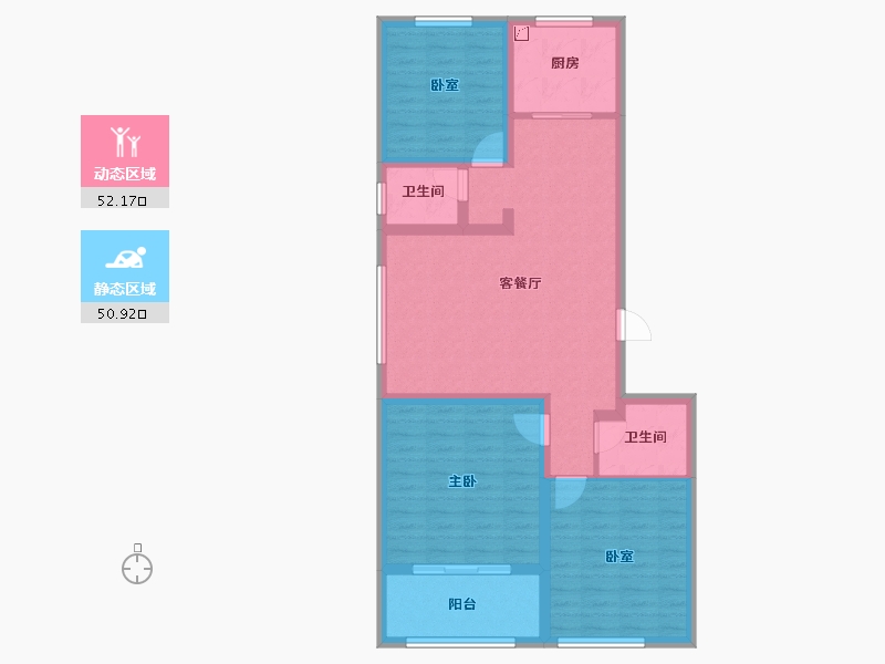 山东省-德州市-糖城•印象-92.01-户型库-动静分区