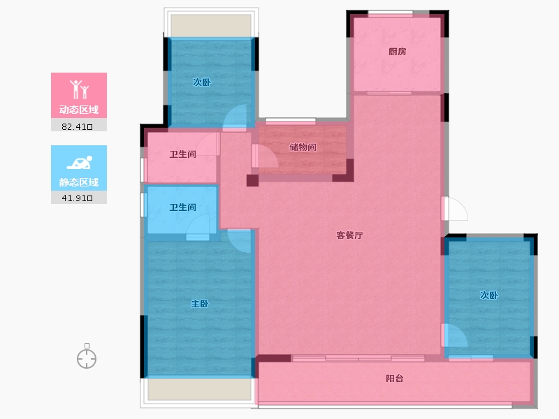 浙江省-湖州市-诚通南林春晓-112.00-户型库-动静分区