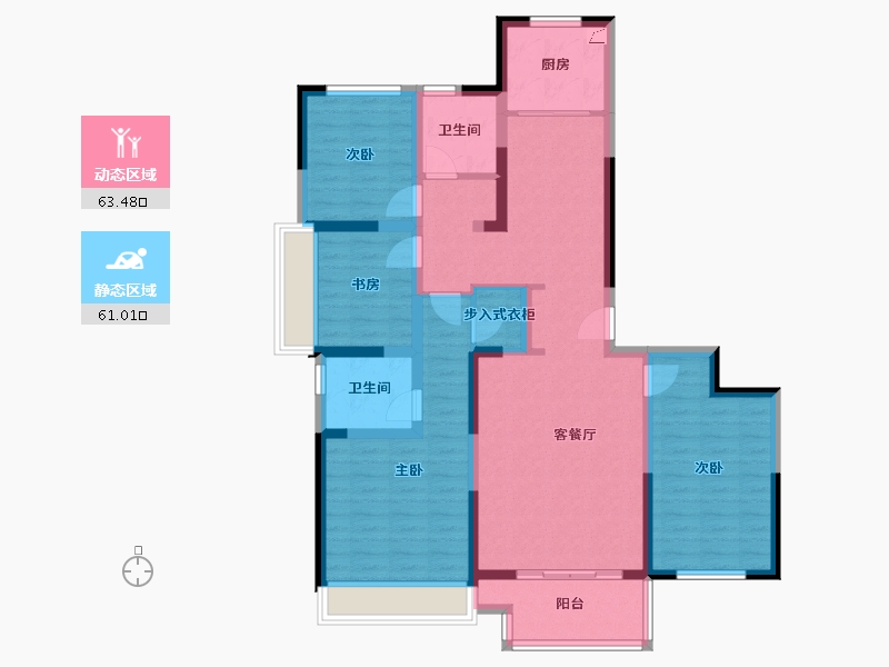 河南省-洛阳市-蓝城蘭园-110.00-户型库-动静分区