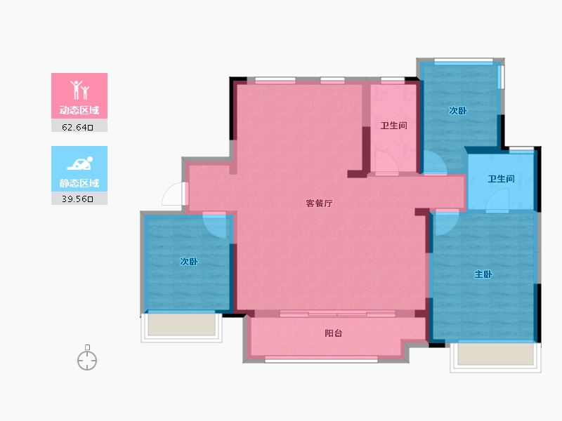 山东省-济南市-龙湖天曜-105.00-户型库-动静分区