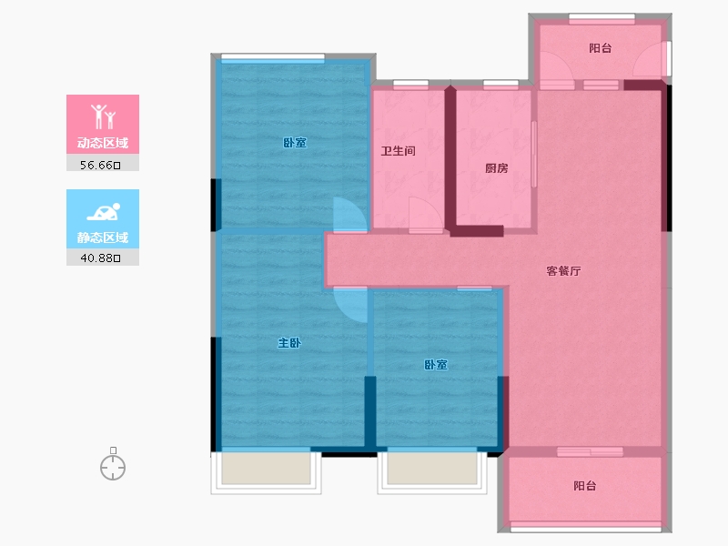 浙江省-湖州市-诚悦府-87.48-户型库-动静分区