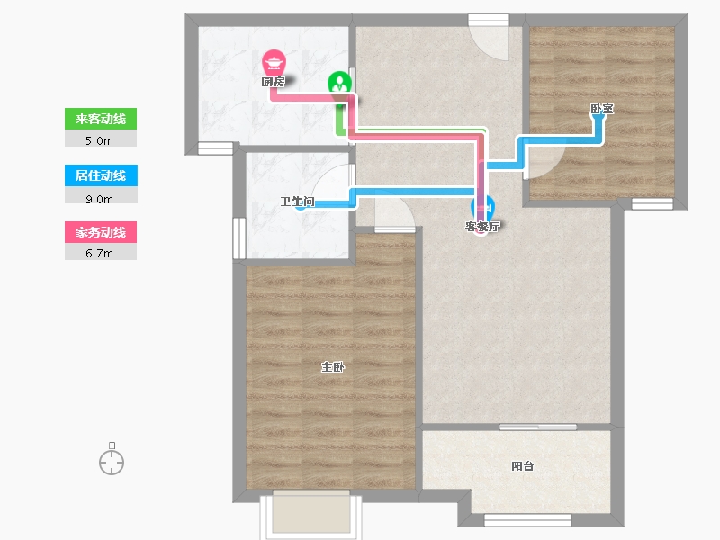 江苏省-苏州市-淞泽家园-八区-71.40-户型库-动静线