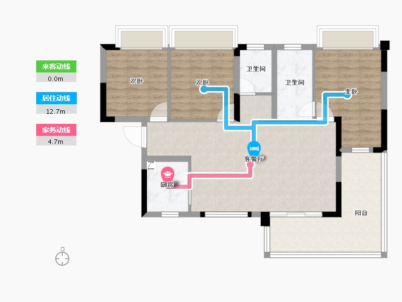 贵州省-遵义市-太东天骄一品-87.99-户型库-动静线