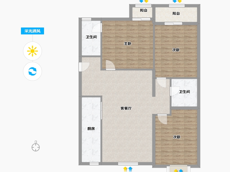 北京-北京市-韦伯豪家园-110.00-户型库-采光通风