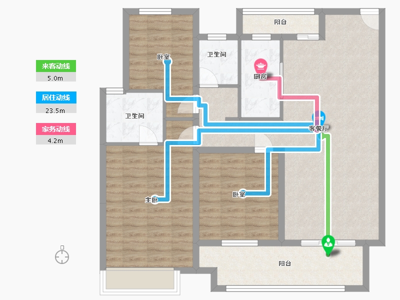 河南省-商丘市-虞城建业·山水湖城-101.16-户型库-动静线