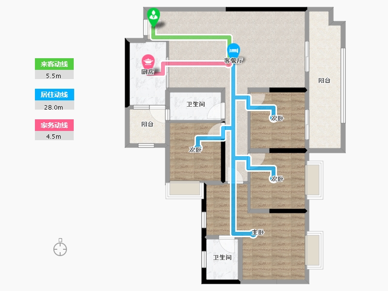 四川省-遂宁市-邦泰·东湖上院-113.00-户型库-动静线