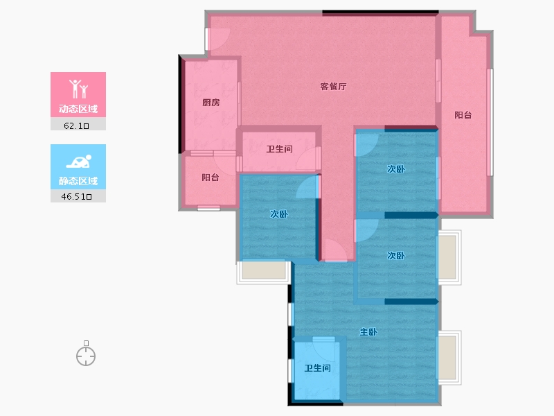 四川省-遂宁市-邦泰·东湖上院-113.00-户型库-动静分区