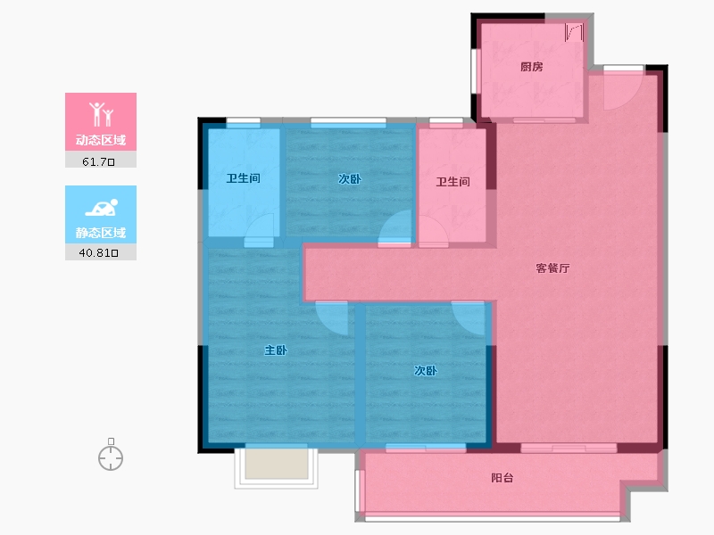 江苏省-连云港市-港利·上城-92.00-户型库-动静分区