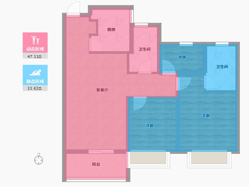 浙江省-温州市-华宇麓城荟-71.20-户型库-动静分区