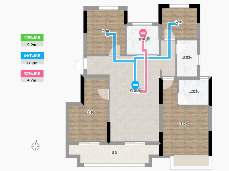 浙江省-湖州市-中南君启-89.71-户型库-动静线