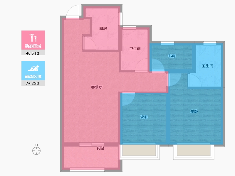 浙江省-温州市-华宇麓城荟-71.20-户型库-动静分区