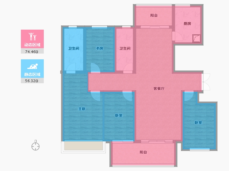 河南省-商丘市-珺和府-116.25-户型库-动静分区