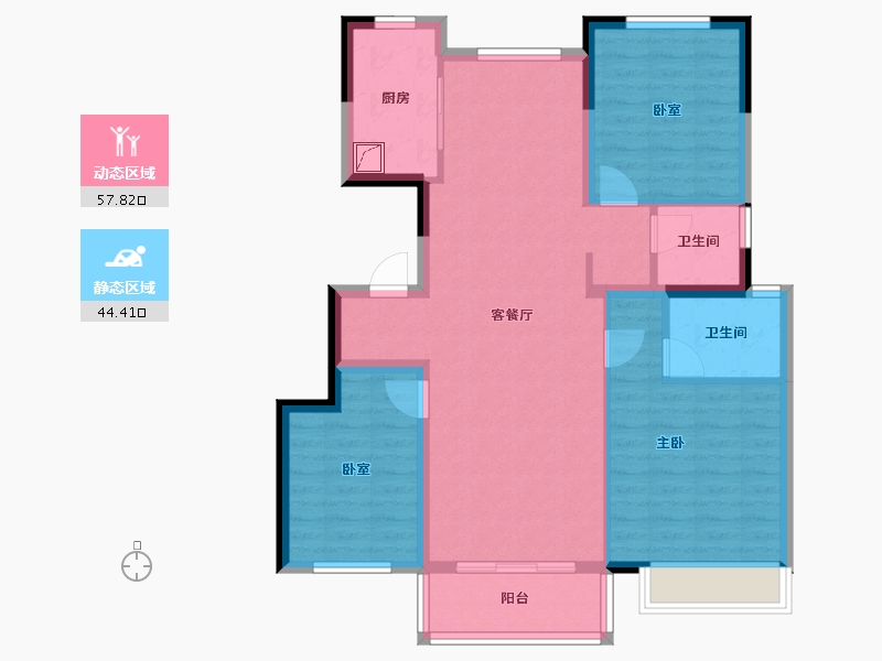 河南省-商丘市-亿洲·山水御府-91.53-户型库-动静分区