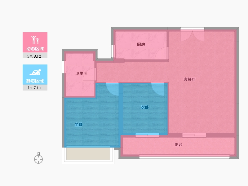 广东省-深圳市-天健天骄西筑-63.20-户型库-动静分区