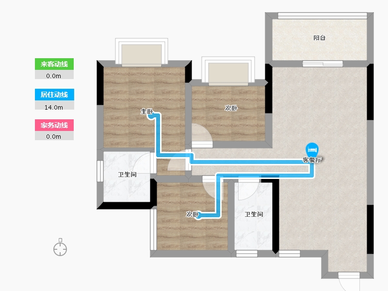 四川省-自贡市-公园锦华-64.94-户型库-动静线