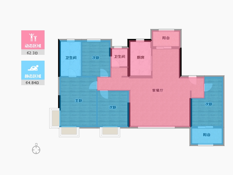 福建省-厦门市-建发文澜春晓-114.67-户型库-动静分区