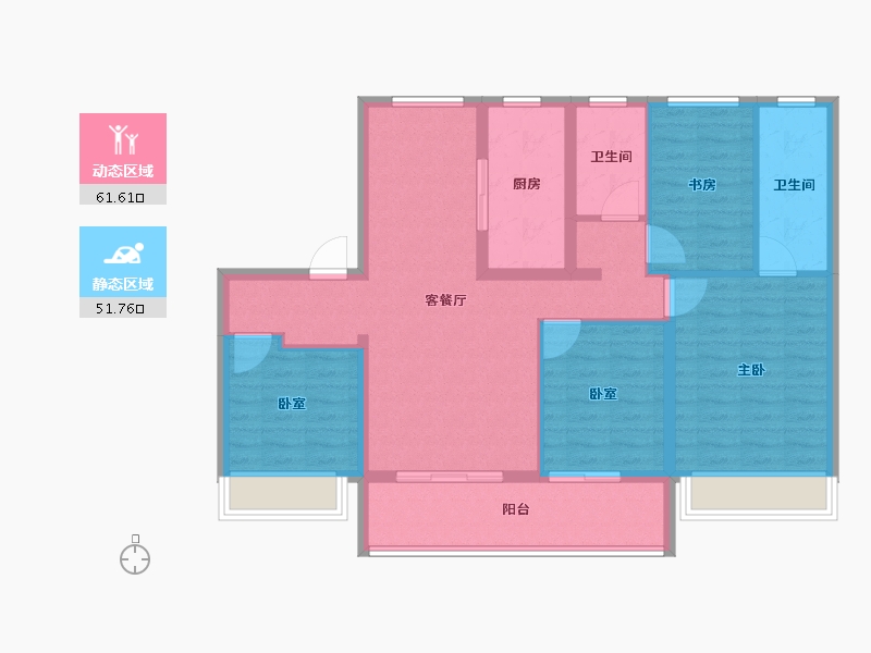 江苏省-苏州市-保利和光山语-101.60-户型库-动静分区