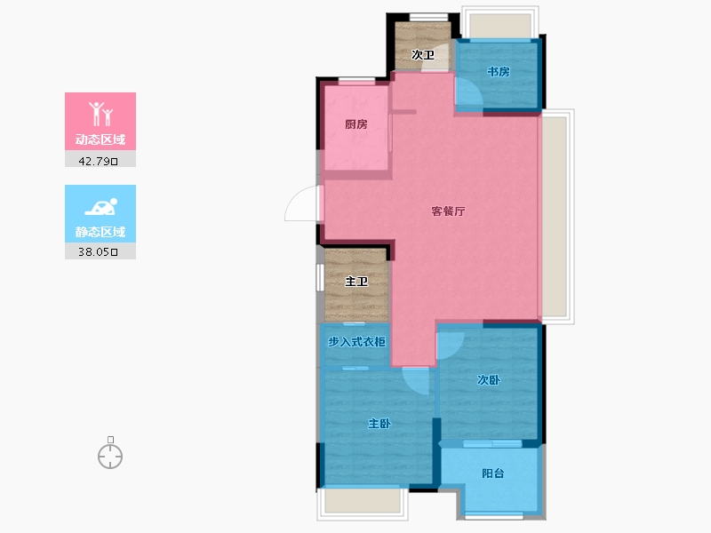 浙江省-嘉兴市-祥新·云境府-79.20-户型库-动静分区