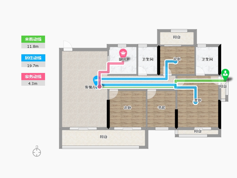 浙江省-温州市-白鹭公馆-110.40-户型库-动静线