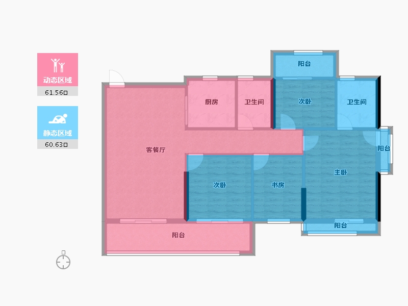 浙江省-温州市-白鹭公馆-110.40-户型库-动静分区