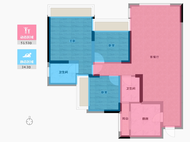 四川省-绵阳市-博望府-78.00-户型库-动静分区