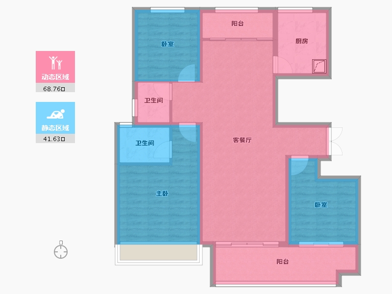 河南省-商丘市-珺和府-98.75-户型库-动静分区