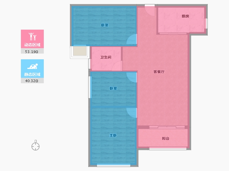 湖北省-武汉市-长投保利汉口印-85.61-户型库-动静分区