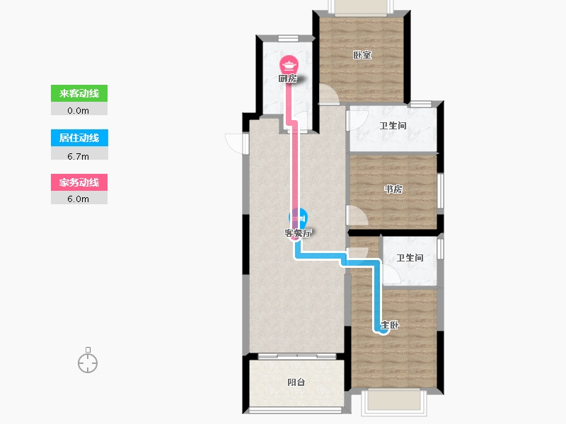 湖北省-武汉市-恺德熹园-89.89-户型库-动静线