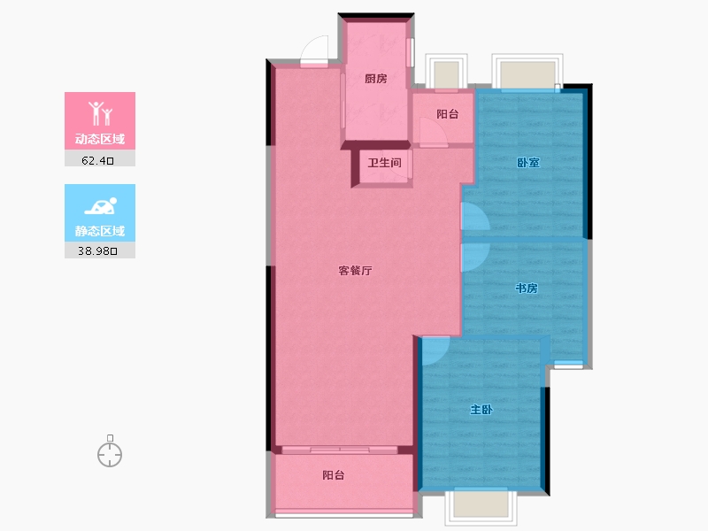 湖北省-武汉市-恺德熹园-92.36-户型库-动静分区