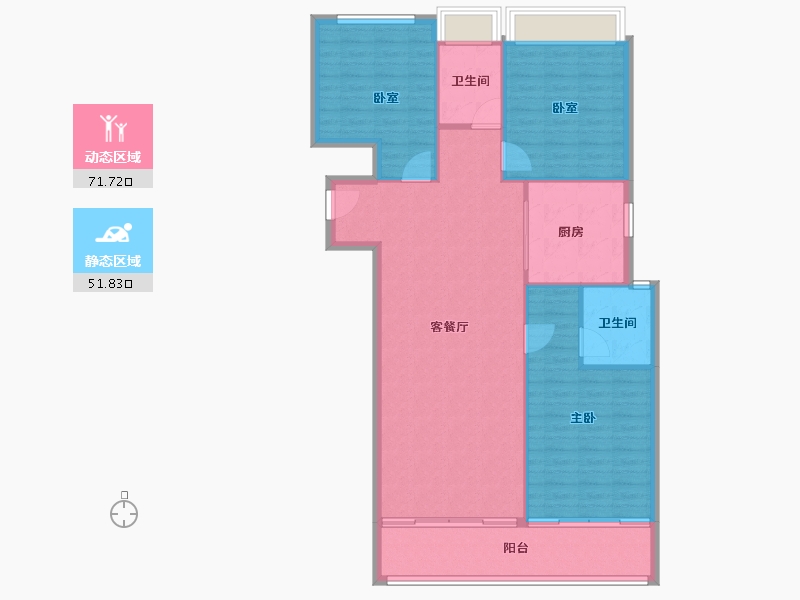 湖北省-武汉市-长投保利汉口印-114.40-户型库-动静分区