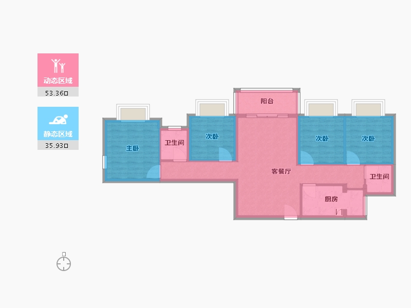 广西壮族自治区-南宁市-公园溪府-95.00-户型库-动静分区