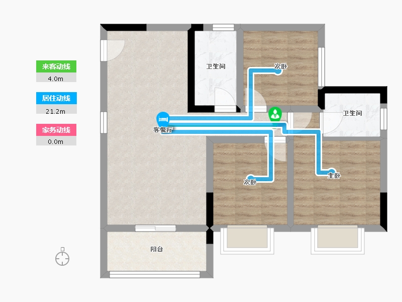 四川省-自贡市-公园锦华-68.36-户型库-动静线