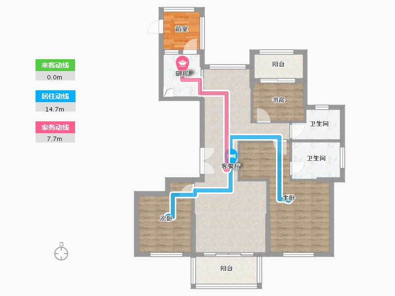 浙江省-温州市-秀屿-102.40-户型库-动静线