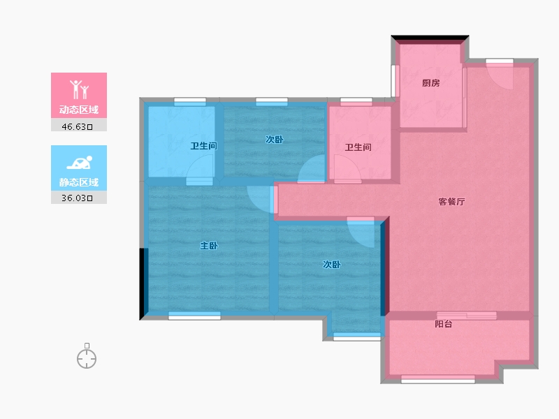 福建省-三明市-美岭·新澜湾-72.97-户型库-动静分区