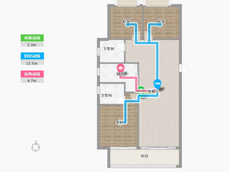 湖北省-武汉市-长投保利汉口印-104.00-户型库-动静线