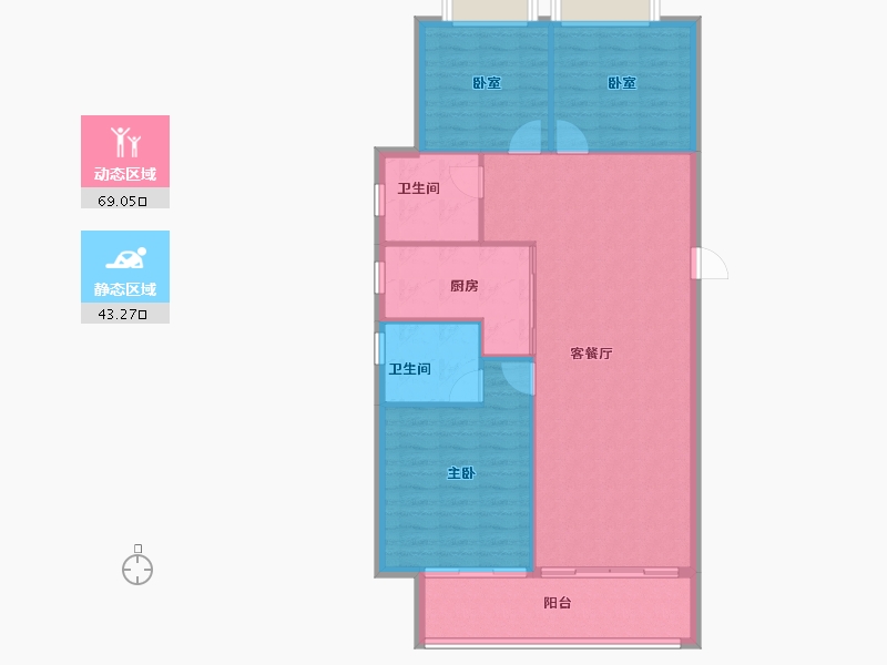 湖北省-武汉市-长投保利汉口印-104.00-户型库-动静分区