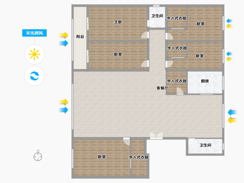 河南省-南阳市-嗨派新城-297.60-户型库-采光通风