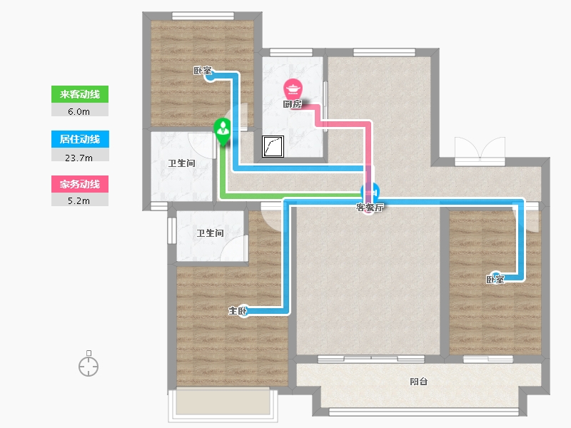 河南省-驻马店市-置地大舆嘉园-99.84-户型库-动静线