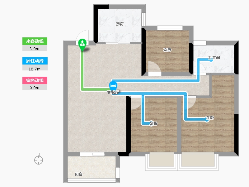 浙江省-湖州市-风华广场-69.60-户型库-动静线