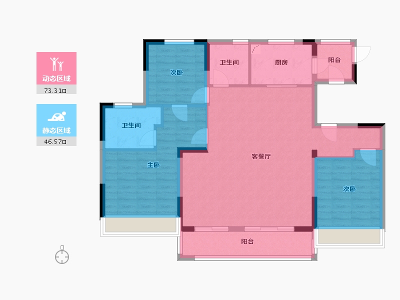 陕西省-咸阳市-绿地地-109.00-户型库-动静分区