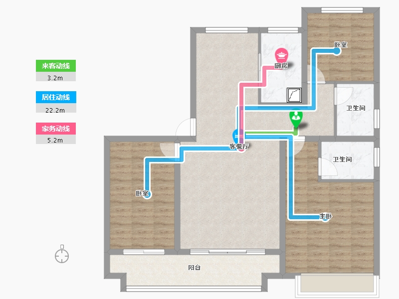 河南省-驻马店市-置地大舆嘉园-102.62-户型库-动静线