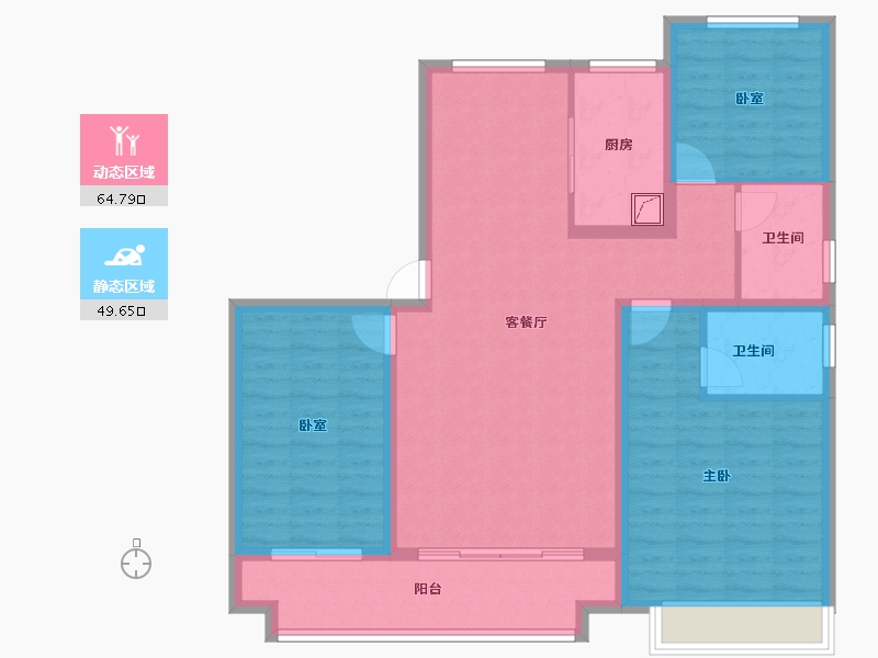 河南省-驻马店市-置地大舆嘉园-102.62-户型库-动静分区