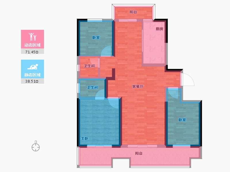 河南省-濮阳市-住友和园-97.63-户型库-动静分区