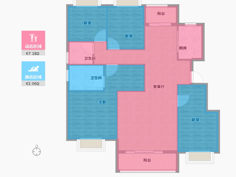 湖北省-武汉市-状元府-119.25-户型库-动静分区